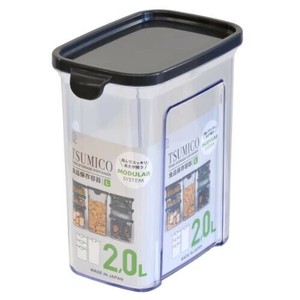日本製 made in japan TSUMICO 食品保存容器 L（グレー） KK-631