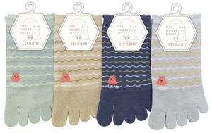 【春夏新作】婦人メンダコ刺繍5指スニーカー丈ソックス