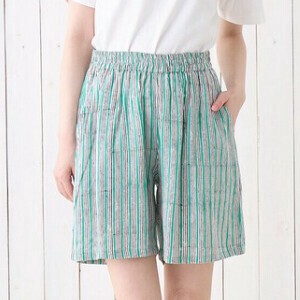 Loungewear Bottom Stripe Shorts Block Print [2025 NEW]