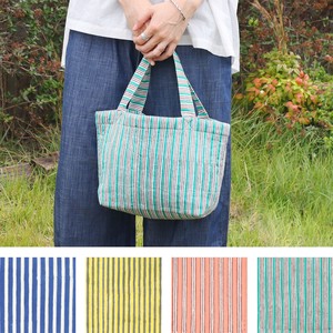 Handkerchief Quilt Stripe Mini-tote Block Print [2025 NEW]