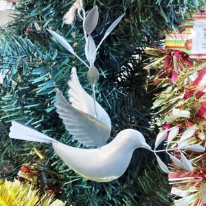 クリスマスツリー 飾り付け 鳩飾り 鉄 ABQ741