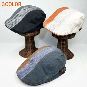 Flat Cap Ladies fashion Stripe Orange Switching Men's S/S