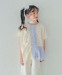 Kids' Short Sleeve Shirt/Blouse Frilled Blouse Gingham Check UNICA kids 115 ~ 155cm