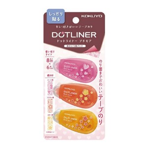 【コクヨ】テープのり ドットライナープチモア(柄のり3個パック)