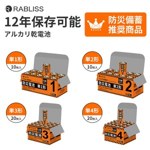 防災乾電池 12年保存 単3形 単4形 アル力リ乾電池 防災士監修 長期保存 水銀ゼロ使用