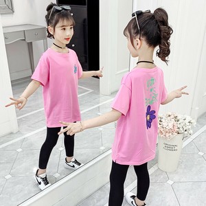 Kids' 3/4 - Long Sleeve Shirt/Blouse Printed Short Sleeve Flowers 2-colors
