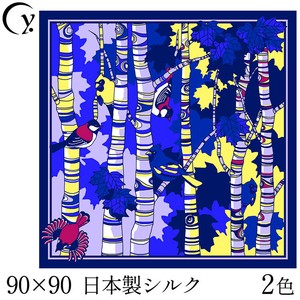 Thin Scarf Patterned Large Size Ladies fashion 90cm Made in Japan