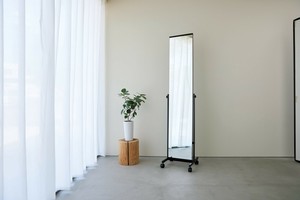 !!新商品!!　◎直送可◎スタンドミラー　P-5526TS(BK)　ブラック塗装が追加！