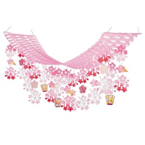 春の装飾品（さくら）　モダンしだれ桜プリーツハンガー