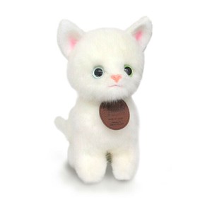 ぬいぐるみ ねこ　グレイスフル ネコ （日本製）おすわりCAT 白猫