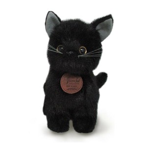 ぬいぐるみ ねこ　グレイスフル ネコ （日本製）おすわりCAT 黒猫