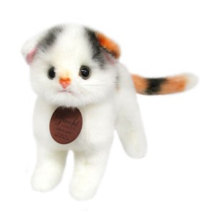 ぬいぐるみ ねこ　グレイスフル ネコ （日本製）スコティッシュ ミケ 立ち