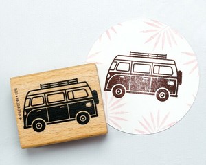 Perlenfischer スタンプ☆乗り物 車 ワゴン車 レトロ☆