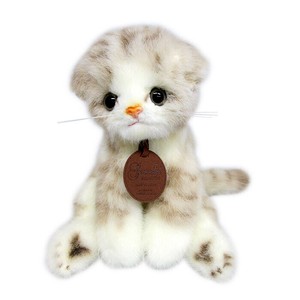 ぬいぐるみ ねこ　グレイスフル ネコ （日本製）スコティッシュ スコ座り ブラウン