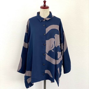 Button Shirt/Blouse Indian Cotton Double Gauze Printed