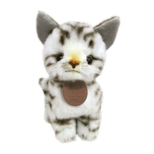 ぬいぐるみ ねこ　グレイスフル ネコ （日本製）おすわりアメショー グレー