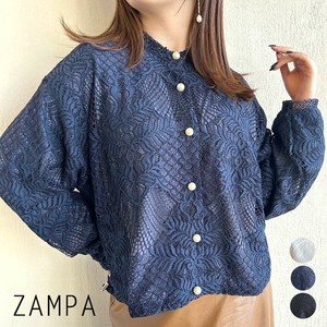 Button Shirt/Blouse Corded Lace