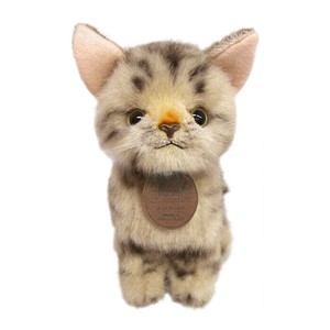 ぬいぐるみ ねこ　グレイスフル ネコ （日本製）おすわりアメショーブラウン