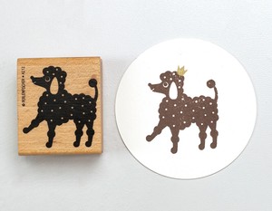 Perlenfischer スタンプ☆もこもこのプードル 犬 いぬ 動物☆
