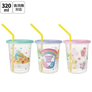 【スケーター】ストロー付きタンブラー　320ml 3個セット　【 Care Bears ケアベア 】