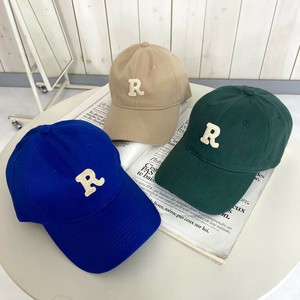即納【2025新作】Rキャップ　帽子　ハット　CAP　HAT　ユニセックス　イニシャル　ワッペン　ロゴ