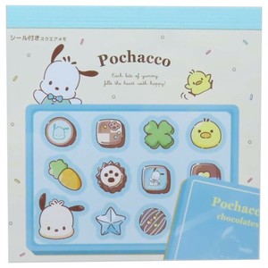 【メモ帳】ポチャッコ シール付きスクエアメモ チョコ