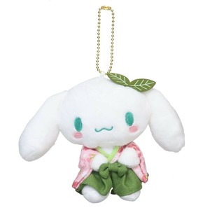 【マスコット】シナモロール ミニぬいぐるみボールチェーン 抹茶着物