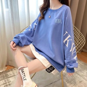 【SALE！40％OFF！！】袖ロゴプリントレイヤードトレーナー