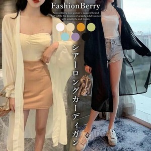 【2025新作】シアー ロング カーディガン レディース トップス  韓国ファッション
