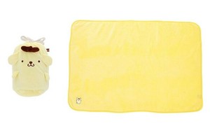 【あったかグッズ】マスコット巾着付きブランケット