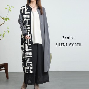 Casual Dress Geometric Pattern Shirt Dress Switching [2025 NEW]