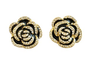 Pierced Earrings Resin Post Design Earrings Flower Sparkle