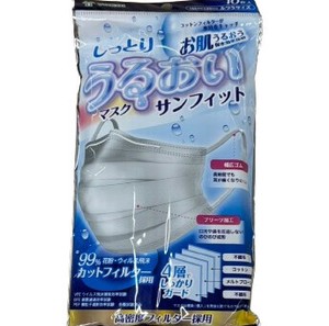【特価】しっとりうるおい不織布マスク　マスク　不織布　不織布マスク　花粉症　風邪　10枚 白