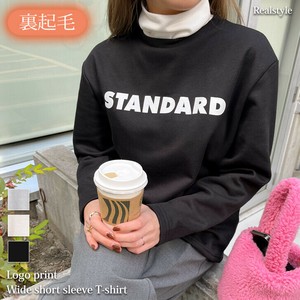 裏起毛STANDARDロゴプリントワイド長袖Tシャツ wft06563