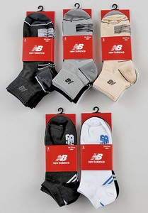 new balance　NB　ソックス　3足組　靴下　ソックス　クルーソックス　レディース