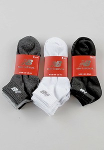 new balance　NB　ソックス　3足組　靴下　ソックス　クルーソックス　レディース