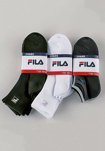FILA　ソックス　3足組　靴下　ソックス　クルーソックス　フィラ　レディース