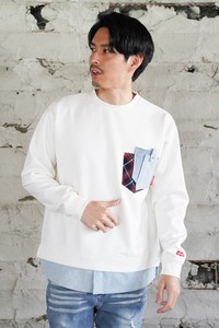 【ユニセックス】45926【LUXE/R】　デニム貼ポケット付きポリスエード生地（RMS）