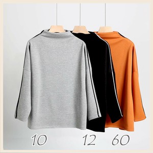 20480 肌触りのいい ボトルネックライン入り プルオーバー レディス