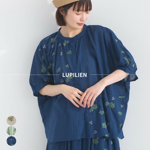 ボタニカル刺繍 ギャザー ドルマン ブラウス 小花 フラワー【2025年春夏新作】