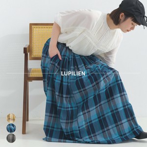 Skirt Long Skirt Check 100% Cotton [S/S NEW]