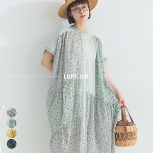 Casual Dress Patchwork Indian Cotton Floral Pattern Printed Cotton [S/S NEW]