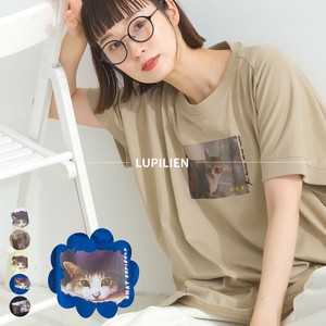 220g天竺 ねこフォト 刺繍 ビッグ Tシャツ 猫 cat【2025年春夏新作】