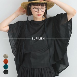 Button Shirt/Blouse Pintucked Striped Dobby Indian Cotton Butterfly [S/S NEW]