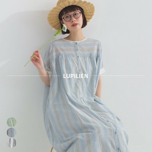 Casual Dress Indian Cotton 2Way Slub Stripe [S/S NEW]