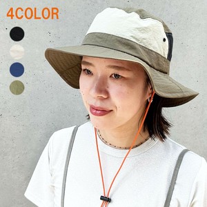 【2025春夏】撥水 アドベンチャーハット ナイロン パッチワーク 帽子 メンズ レディース