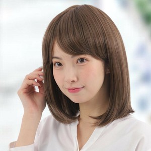 【医療用ウィッグ】 アジャスターフックによるサイズ調節機能 セミロングスタイルフルウィッグ