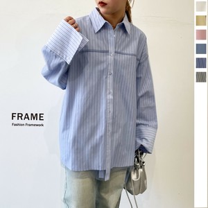 Pre-order Button Shirt/Blouse Broad Stripe [2025 NEW]