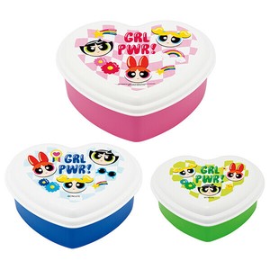 【公式】 入子式ふわっとシール容器 3P (ハート) 【パワーパフ ガールズ】 スケーター