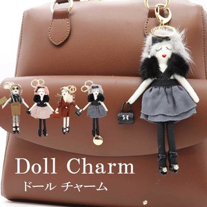 キーホルダー ドールチャーム ファー レディース バッグチャーム レディースアクセサリー 人形 チャーム